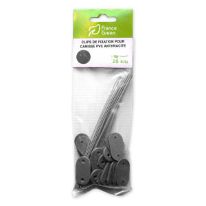 clip de fixation pour canisse pvc gris et anthracite